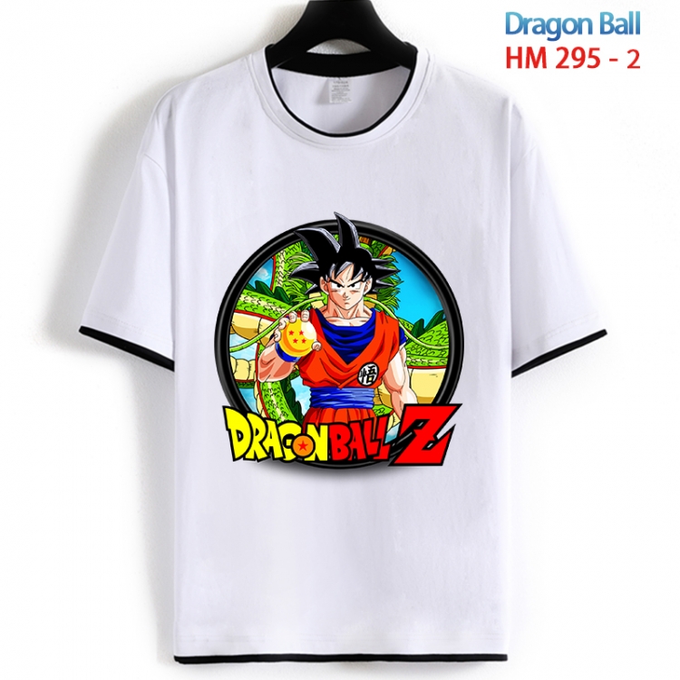 DRAGON BALL Cotton crew neck black and white trim short-sleeved T-shirt from S to 4XL HM 295 2
