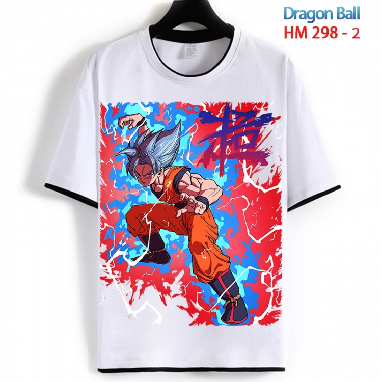 DRAGON BALL Cotton crew neck black and white trim short-sleeved T-shirt from S to 4XL  HM 298 2