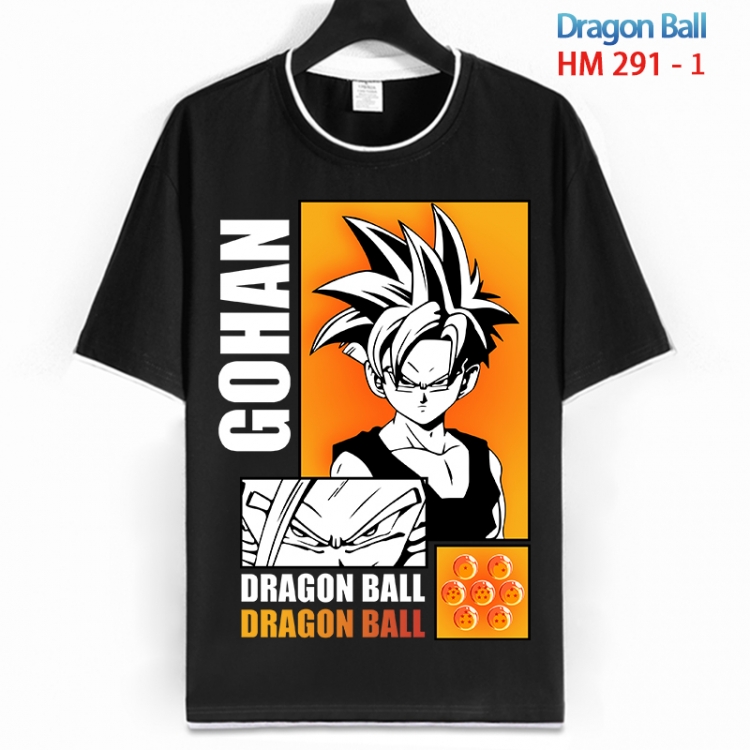 DRAGON BALL Cotton crew neck black and white trim short-sleeved T-shirt from S to 4XL HM 291 1