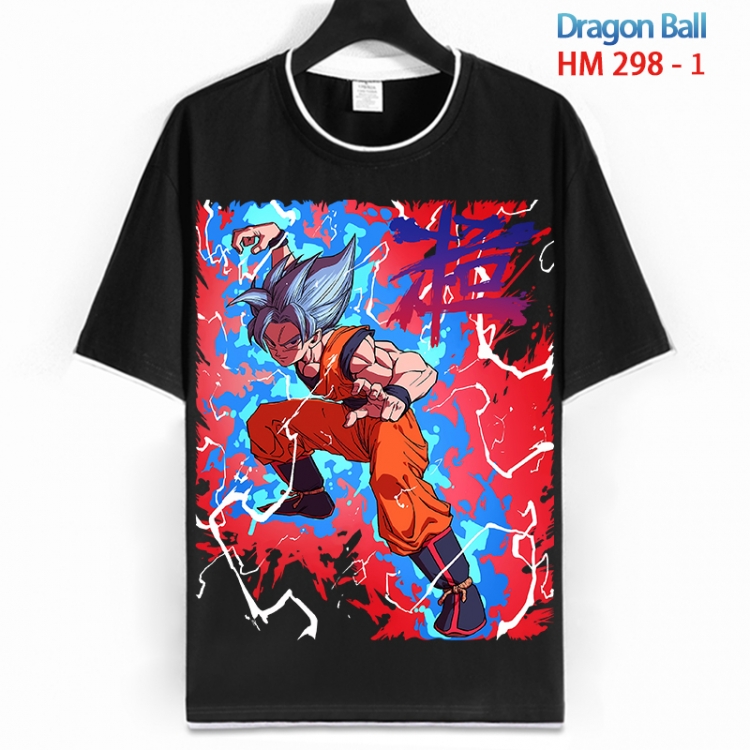 DRAGON BALL Cotton crew neck black and white trim short-sleeved T-shirt from S to 4XL HM 298 1