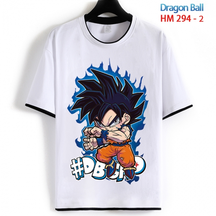 DRAGON BALL Cotton crew neck black and white trim short-sleeved T-shirt from S to 4XL  HM 294 2