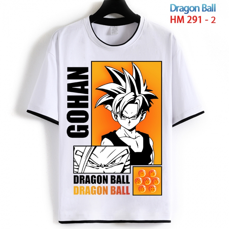 DRAGON BALL Cotton crew neck black and white trim short-sleeved T-shirt from S to 4XL  HM 291 2