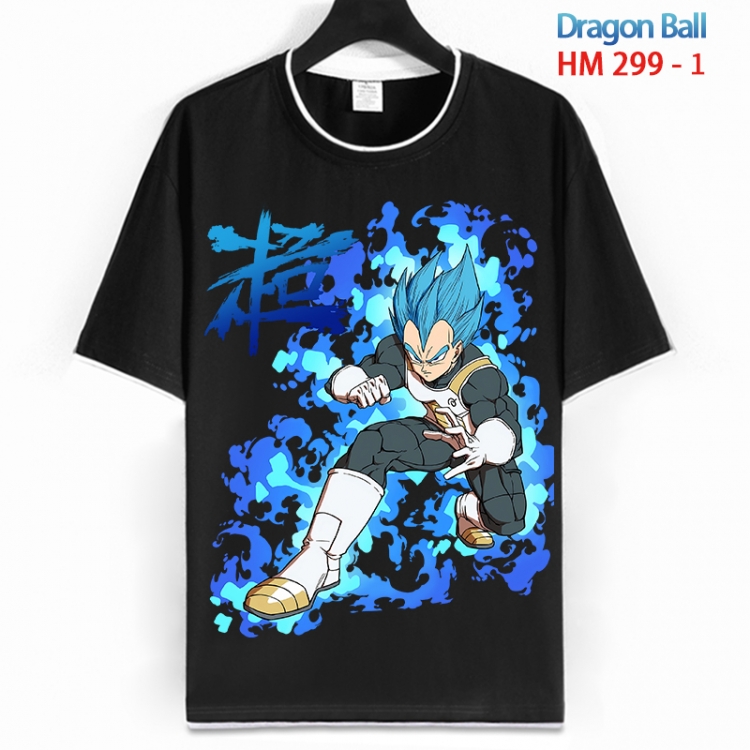DRAGON BALL Cotton crew neck black and white trim short-sleeved T-shirt from S to 4XL HM 299 1