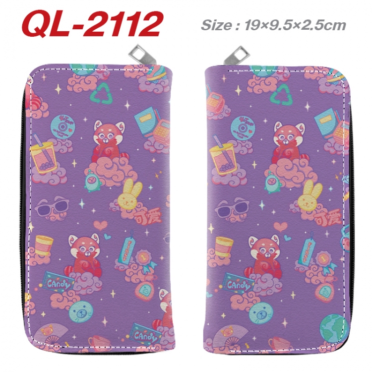 Turning Red Animation perimeter long zipper wallet 19.5x9.5x2.5cm QL-2112A