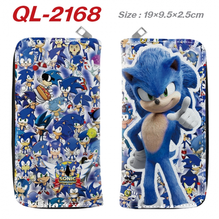 Sonic the Hedgehog Animation perimeter long zipper wallet 19.5x9.5x2.5cm QL-2168A