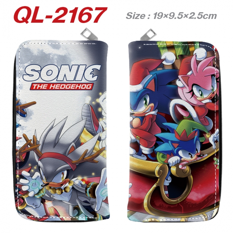 Sonic the Hedgehog Animation perimeter long zipper wallet 19.5x9.5x2.5cm QL-2167A