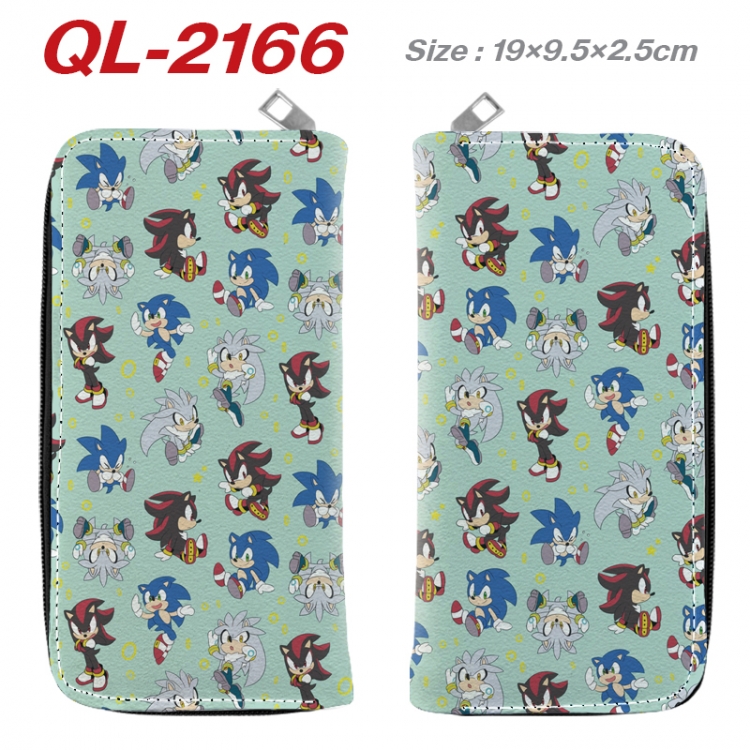 Sonic the Hedgehog Animation perimeter long zipper wallet 19.5x9.5x2.5cm QL-2166A