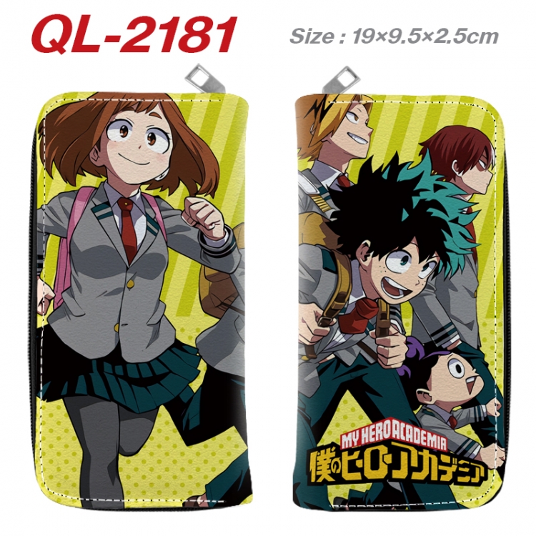 My Hero Academia Animation perimeter long zipper wallet 19.5x9.5x2.5cm QL-2181A