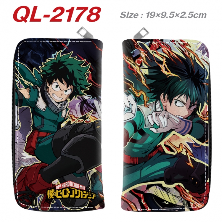 My Hero Academia Animation perimeter long zipper wallet 19.5x9.5x2.5cm  QL-2178A