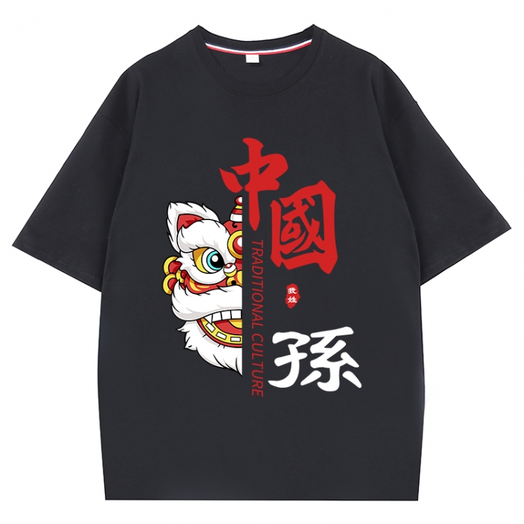 China-Chic Wind Anime Surrounding New Pure Cotton T-shirt from S to 4XL CMY-3024-2