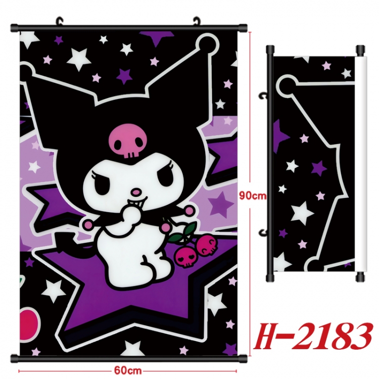 sanrio Anime Black Plastic Rod Canvas Painting Wall Scroll 60X90CM H-2183A
