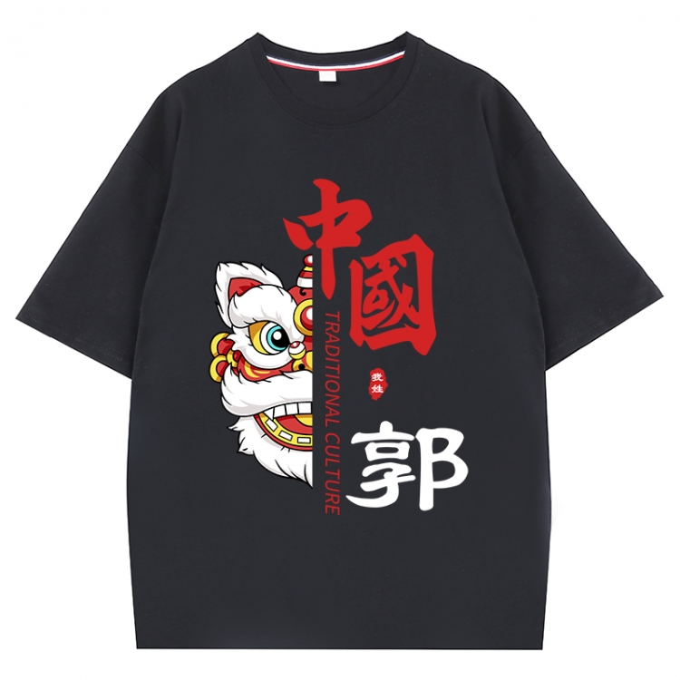 China-Chic Wind Anime Surrounding New Pure Cotton T-shirt from S to 4XL