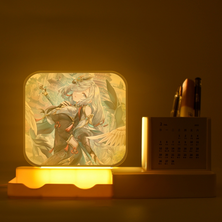 Genshin Impact Shenhe New acrylic pencil holder night light bracket