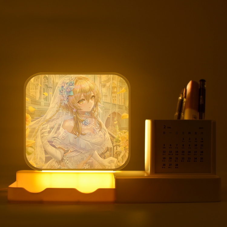 Genshin Impact Lumine  New acrylic pencil holder night light bracket