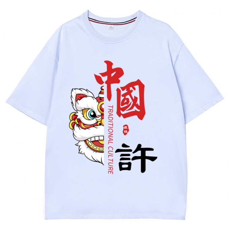 China-Chic Wind Anime Surrounding New Pure Cotton T-shirt from S to 4XL  CMY-3070-1
