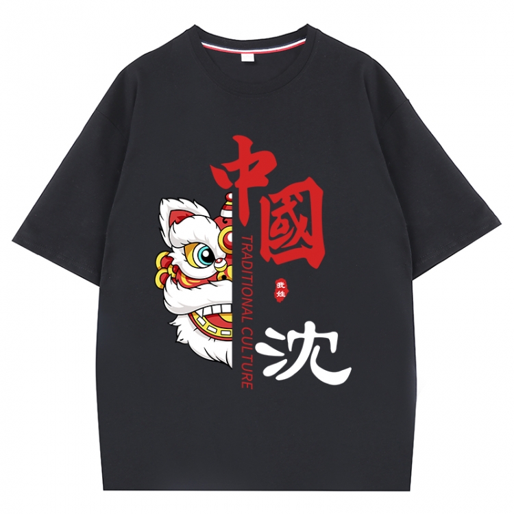 China-Chic Wind Anime Surrounding New Pure Cotton T-shirt from S to 4XL  CMY-3074-2