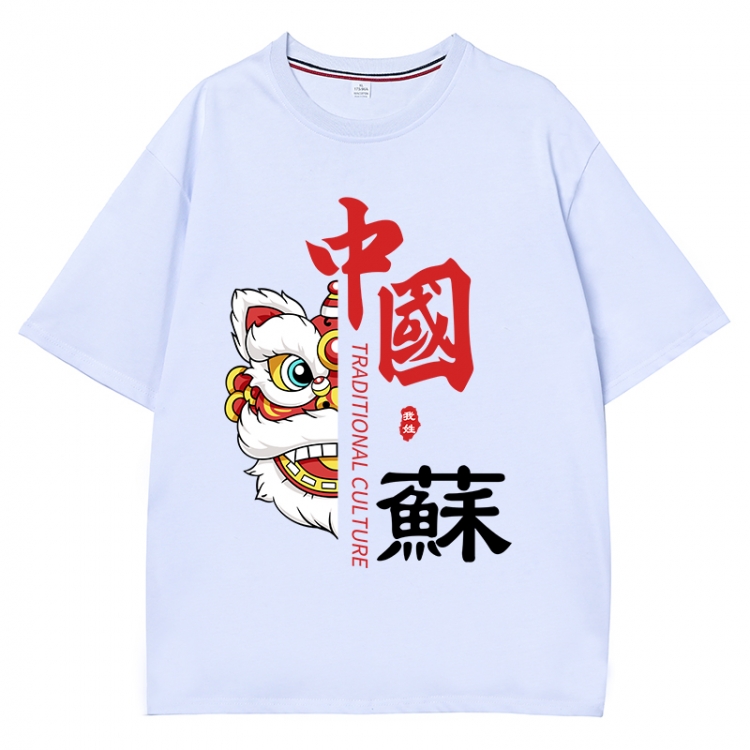 China-Chic Wind Anime Surrounding New Pure Cotton T-shirt from S to 4XL CMY-3082-1