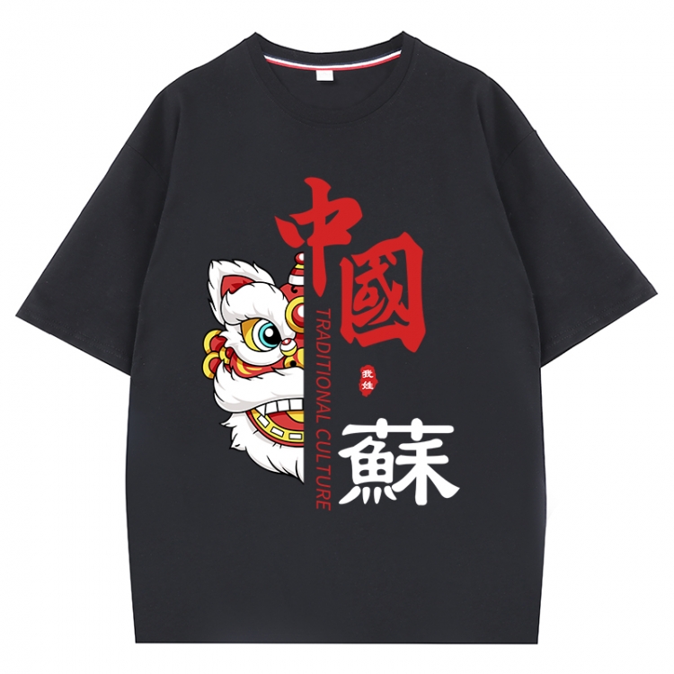 China-Chic Wind Anime Surrounding New Pure Cotton T-shirt from S to 4XL CMY-3082-2