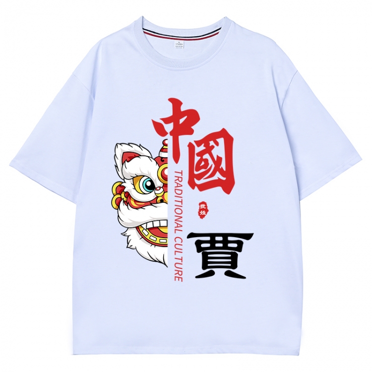 China-Chic Wind Anime Surrounding New Pure Cotton T-shirt from S to 4XL CMY-3090-1
