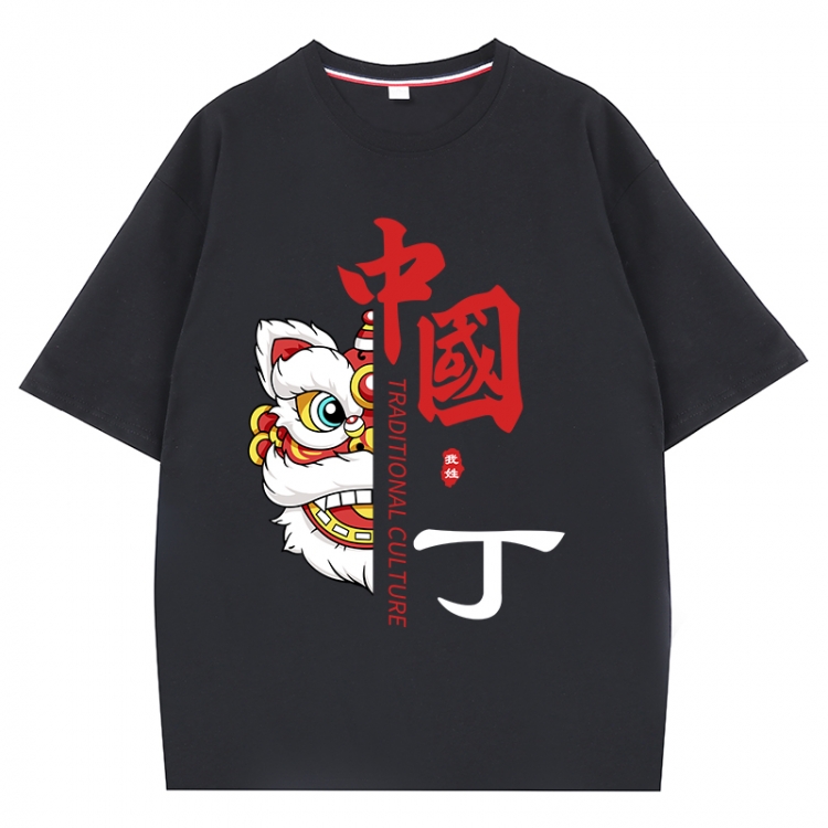 China-Chic Wind Anime Surrounding New Pure Cotton T-shirt from S to 4XL CMY-3092-2