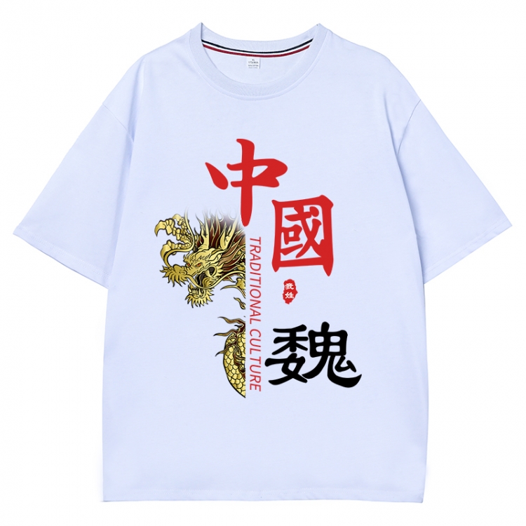 China-Chic Wind Anime Surrounding New Pure Cotton T-shirt from S to 4XL  CMY-3095-1