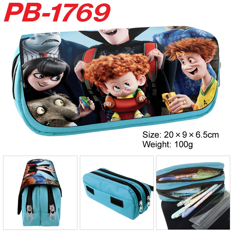 hotel Transylvania Anime double-layer pu leather printing pencil case 20×9×6.5cm  PB-1769