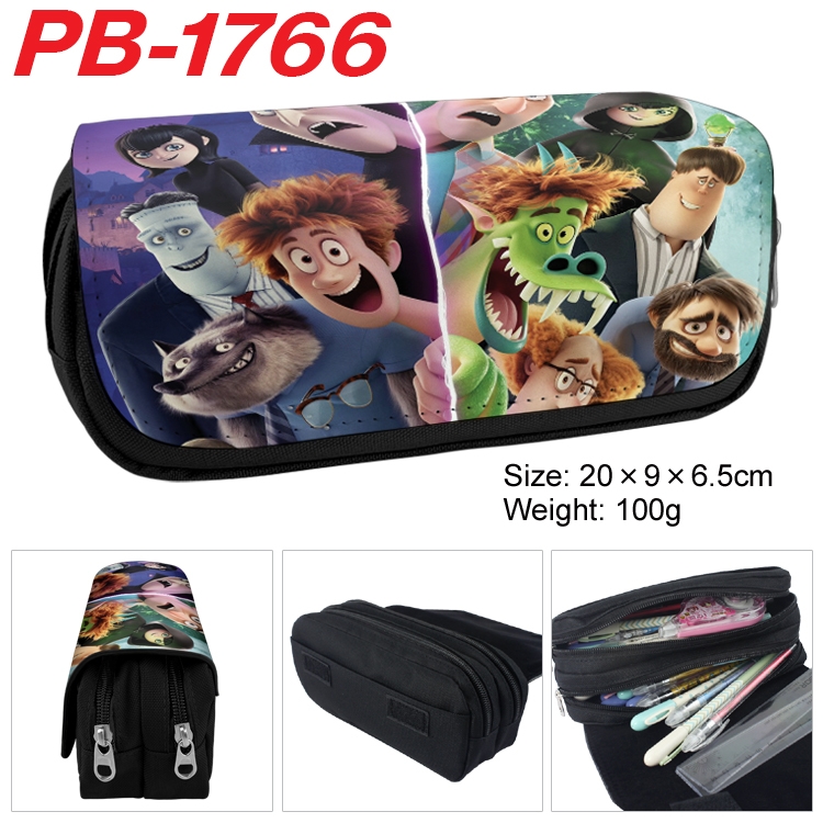 hotel Transylvania Anime double-layer pu leather printing pencil case 20×9×6.5cm PB-1766