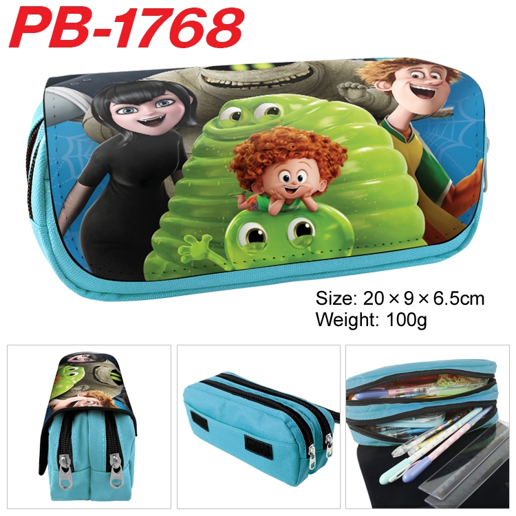 hotel Transylvania Anime double-layer pu leather printing pencil case 20×9×6.5cm PB-1768