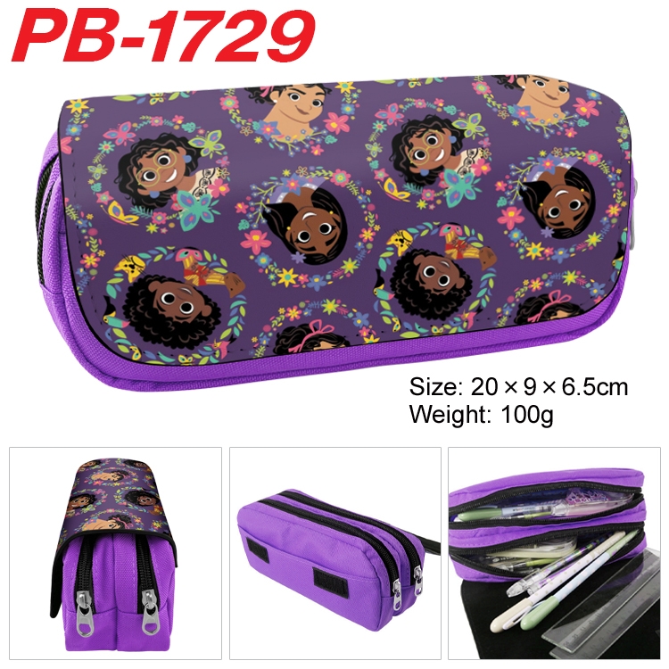 full house of magic Anime double-layer pu leather printing pencil case 20×9×6.5cm PB-1729