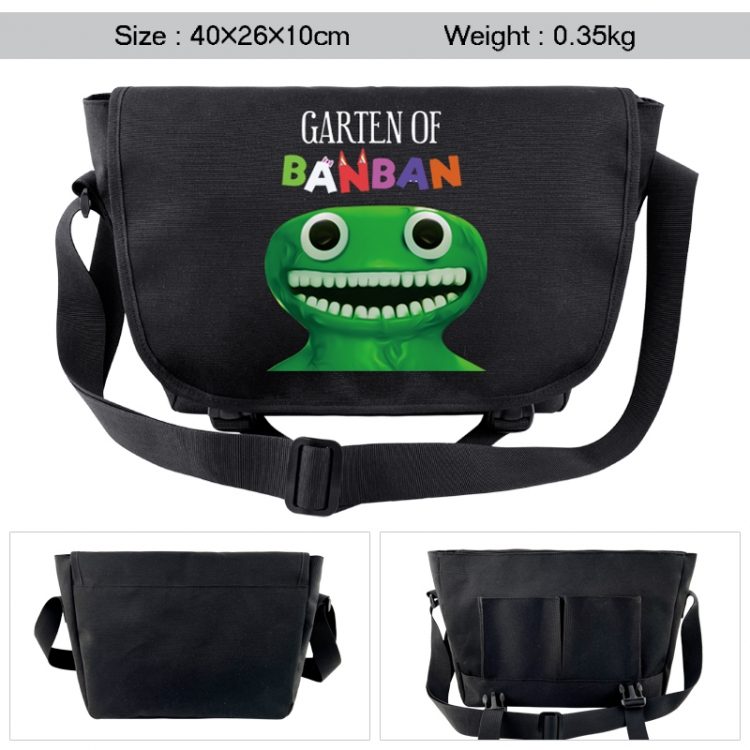 Garten of Banban Anime black double button waterproof single shoulder crossbody bag 40x26x10cm 0.35kg