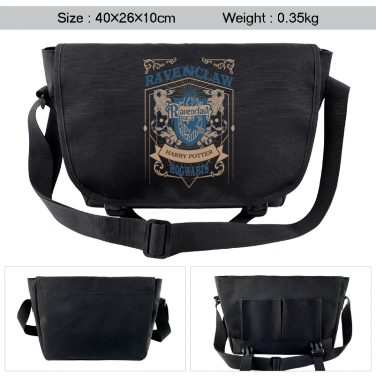 Harry Potter Anime black double button waterproof single shoulder crossbody bag 40x26x10cm 0.35kg
