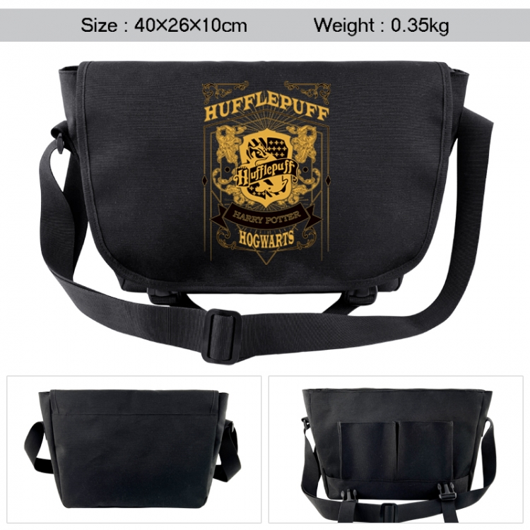 Harry Potter Anime black double button waterproof single shoulder crossbody bag 40x26x10cm 0.35kg