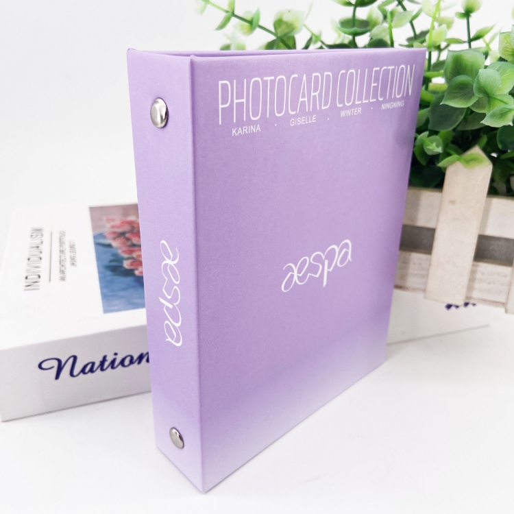 AESPA Korean celebrity photo collection book, loose leaf book, can hold 20 cards 14X11X3CM