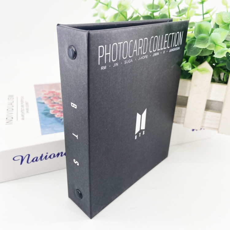 BTS Korean celebrity photo collection book, loose leaf book, can hold 20 cards 14X11X3CM