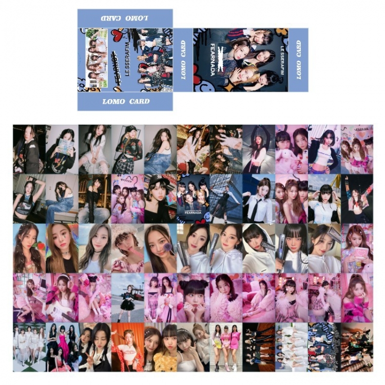 lessrafim  South Korean celebrity peripheral random card photo card a set of 55 price for 5 pcs