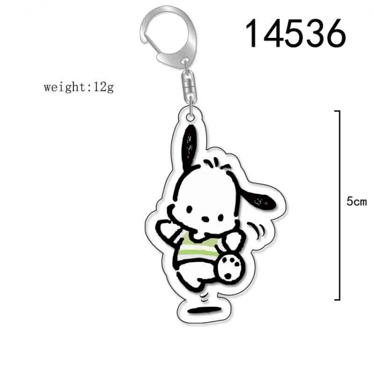Pochacco  Anime Acrylic Keychain Charm price for 5 pcs 14536