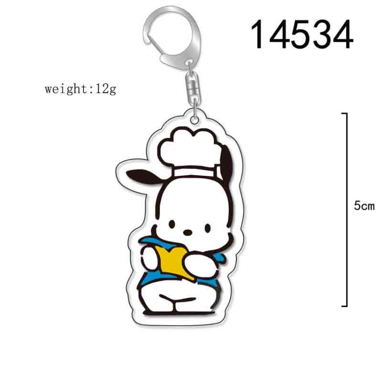 Pochacco  Anime Acrylic Keychain Charm price for 5 pcs 14534