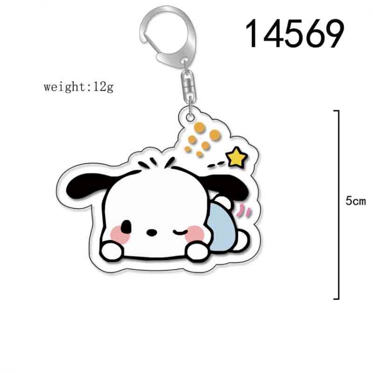 Pochacco  Anime Acrylic Keychain Charm price for 5 pcs 14569