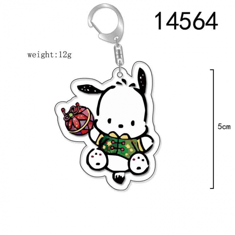 Pochacco  Anime Acrylic Keychain Charm price for 5 pcs 14564