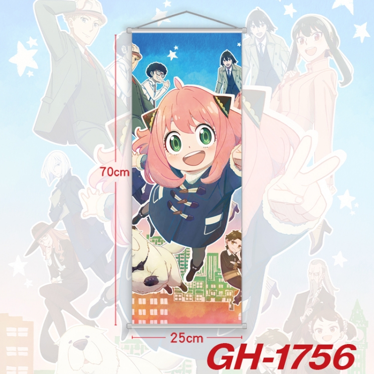 SPY×FAMILY Plastic Rod Cloth Small Hanging Canvas Painting Wall Scroll 25x70cm price for 5 pcs GH-1756A