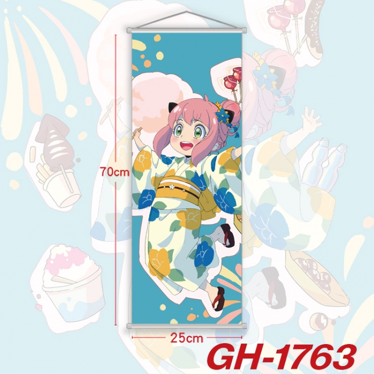 SPY×FAMILY Plastic Rod Cloth Small Hanging Canvas Painting Wall Scroll 25x70cm price for 5 pcs GH-1763A