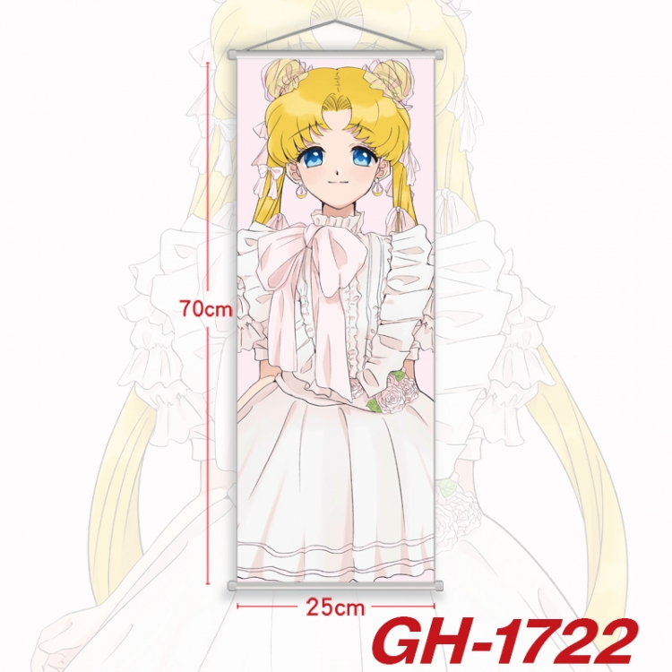sailormoon Plastic Rod Cloth Small Hanging Canvas Painting Wall Scroll 25x70cm price for 5 pcs GH-1722A