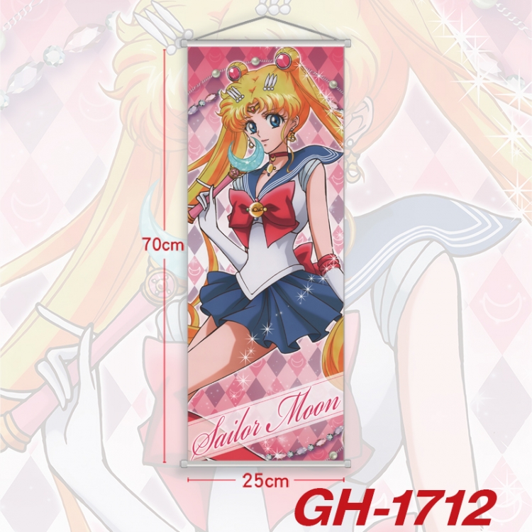 sailormoon Plastic Rod Cloth Small Hanging Canvas Painting Wall Scroll 25x70cm price for 5 pcs GH-1712A