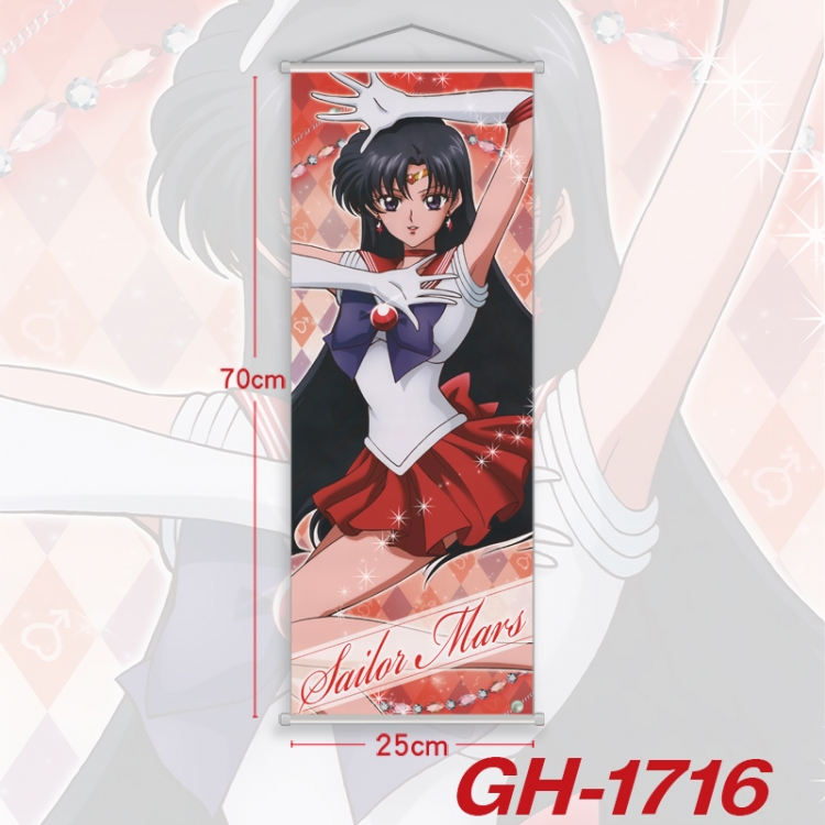 sailormoon Plastic Rod Cloth Small Hanging Canvas Painting Wall Scroll 25x70cm price for 5 pcs GH-1716A