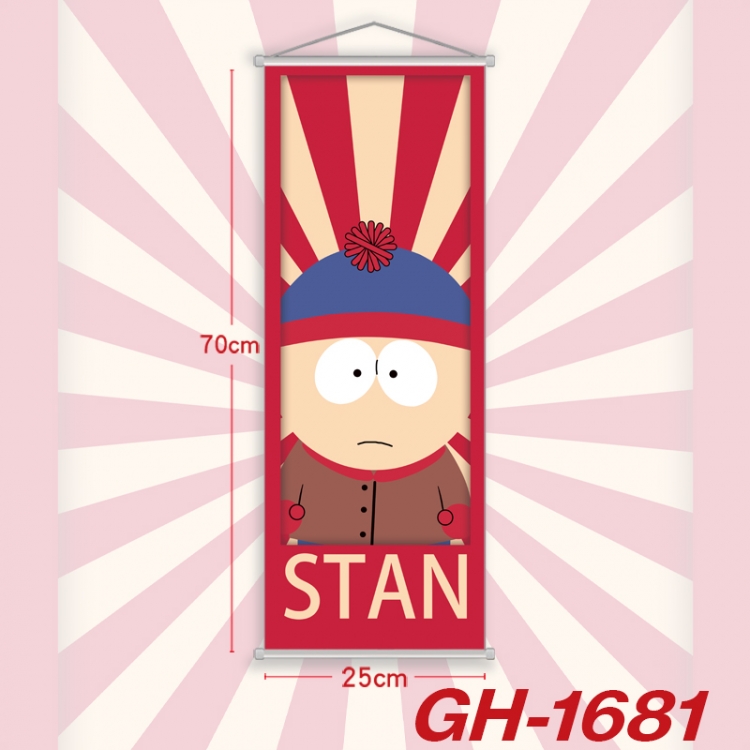 South Park Plastic Rod Cloth Small Hanging Canvas Painting Wall Scroll 25x70cm price for 5 pcs GH-1681A