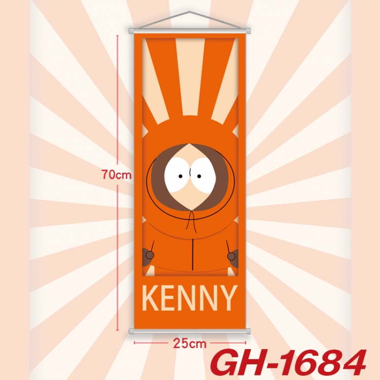 South Park Plastic Rod Cloth Small Hanging Canvas Painting Wall Scroll 25x70cm price for 5 pcs GH-1684A