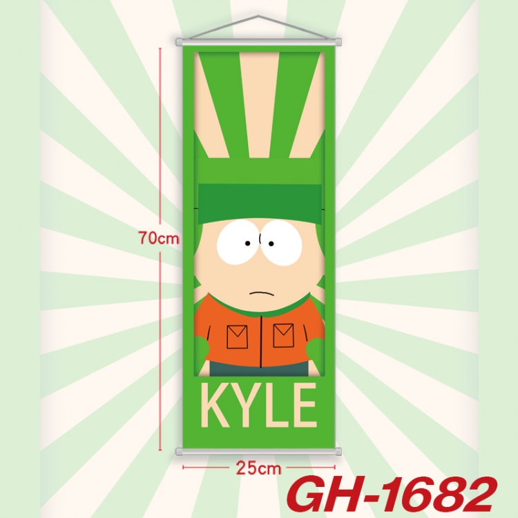 South Park Plastic Rod Cloth Small Hanging Canvas Painting Wall Scroll 25x70cm price for 5 pcs GH-1682A