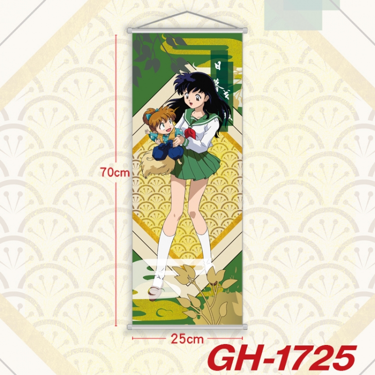 Inuyasha Plastic Rod Cloth Small Hanging Canvas Painting Wall Scroll 25x70cm price for 5 pcs GH-1725A