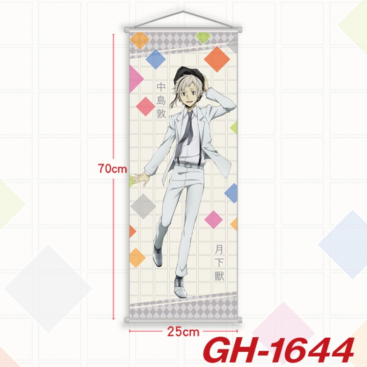 Bungo Stray Dogs Plastic Rod Cloth Small Hanging Canvas Painting Wall Scroll 25x70cm price for 5 pcs GH-1644A