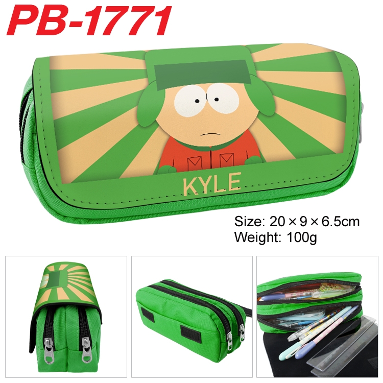 South Park Anime double-layer pu leather printing pencil case 20×9×6.5cm PB-1771